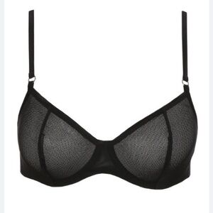 Marie Jo NWT Undertones Black Sheer Underwire Bra 0102010 US 34B Sexy Lingerie